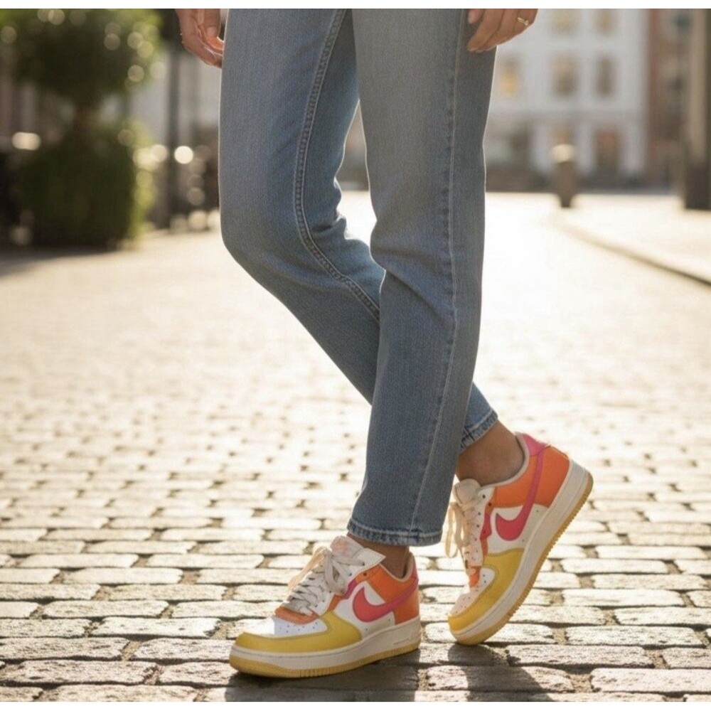 Nike Air Force 1 Fontanka Sunrise DX2675-100 Low Top Leather Colorblock 9.5